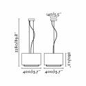 FARO Vesper 3L E27 pendant lamp brown