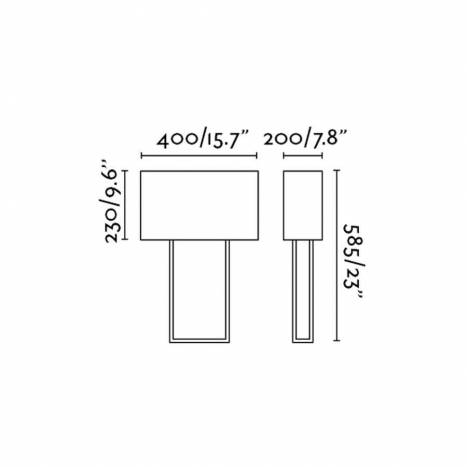 Lámpara de mesa Vesper 2L E27 marrón - Faro