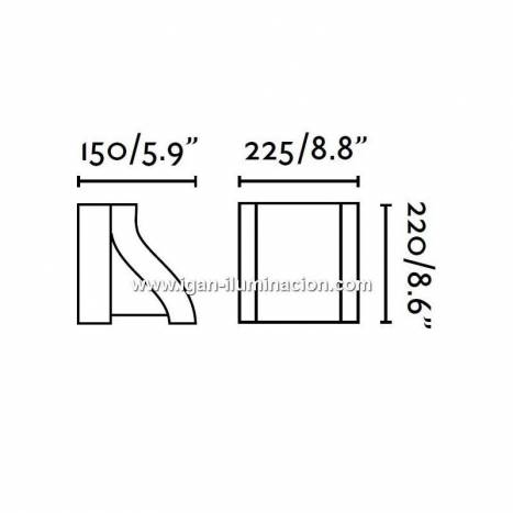 Aplique de pared Suma 2 luces - Faro