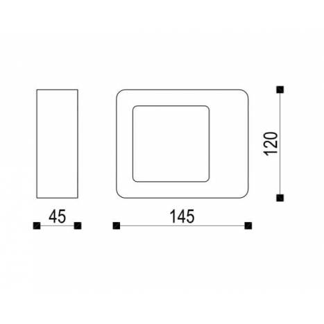 Aplique de pared Reno 5w LED color gris pizarra de Trio