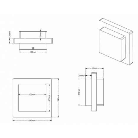 Aplique de pared Hondo 4w LED aluminio gris pizarra de Trio