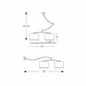 BRILLIANCE Cisne 2L brown metal fabric colors