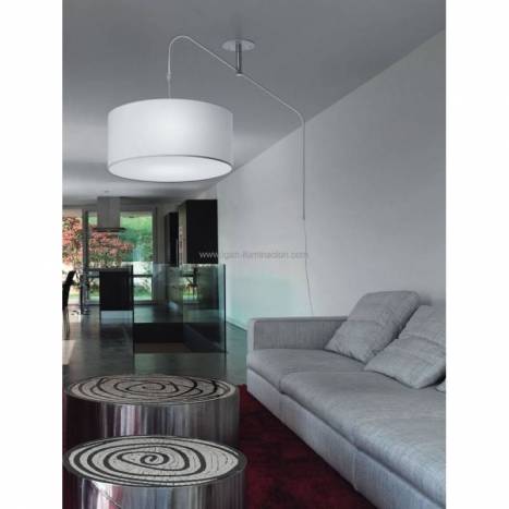 BRILLIANCE Cane ceiling lamp scroll white metal