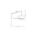 BRILLIANCE Cane ceiling lamp scroll white metal