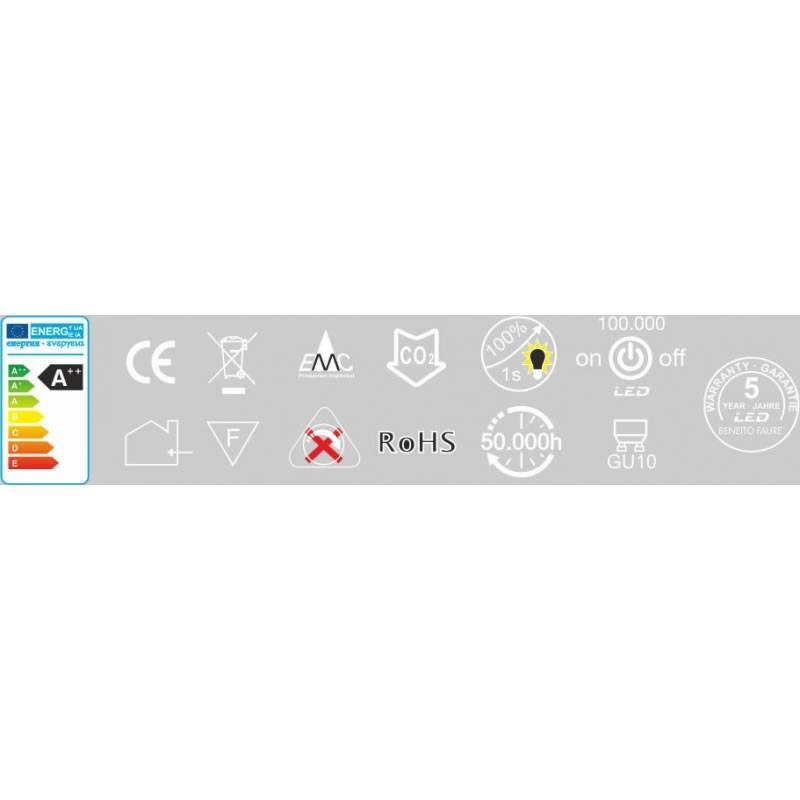 Ampoule Led HOOK GU10 6W 220-240V 60º Dimmable