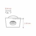 BPM 3006 IP65 square recessed light aluminium