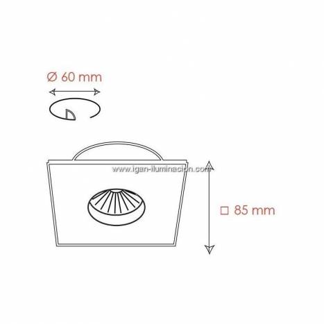 BPM 4206 IP65 square recessed light white