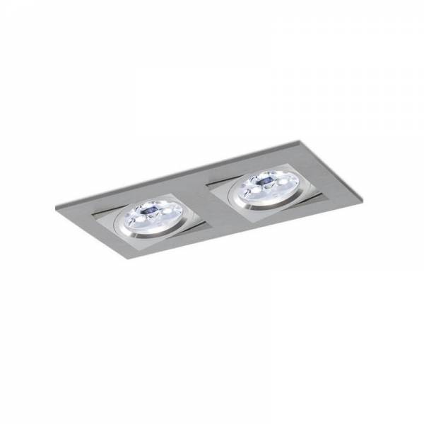 BPM Care recessed 2 light aluminium