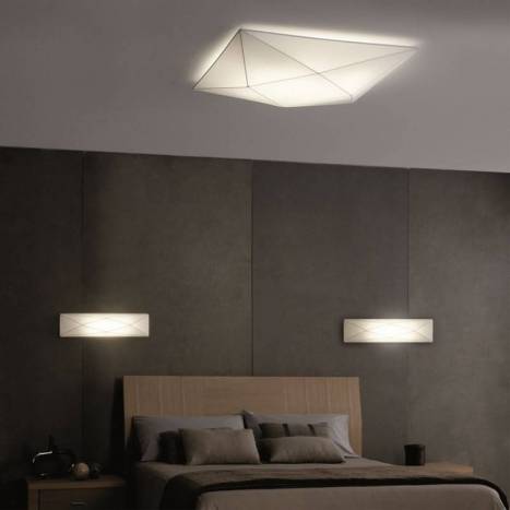 OLE by FM Polaris ceiling lamp 42cm white fabric