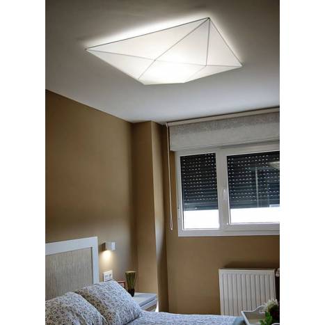 OLE by FM Polaris ceiling lamp 80cm white fabric