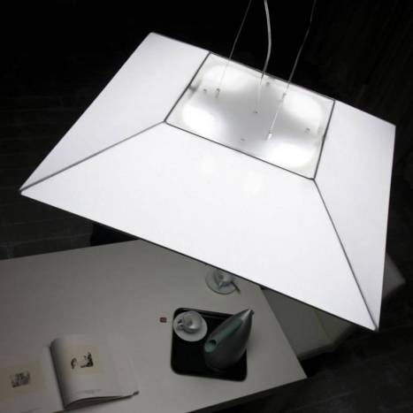 OLE by FM Polaris pendant lamp 80cm white fabric