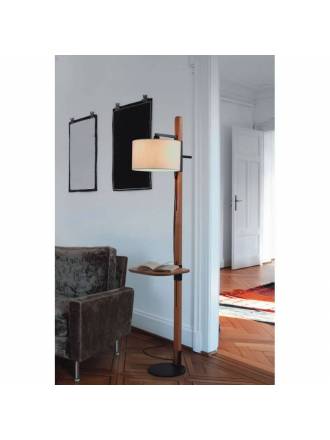 BRILLIANCE Tray floor lamp pine wood