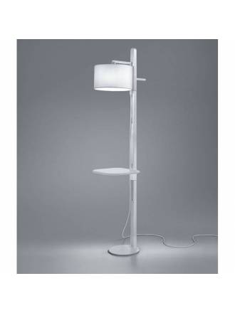 BRILLIANCE Tray floor lamp white wood