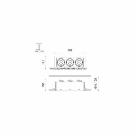 Foco empotrable Orbital Mini 3 blanco - Arkoslight