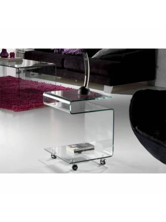 SCHULLER side table Glass clear