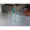 SCHULLER nest tables Glass clear glass