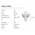 Bombilla LED 6w MR16 12v 120º - Maslighting