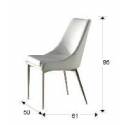 Silla Dublin polipel blanco - Schuller