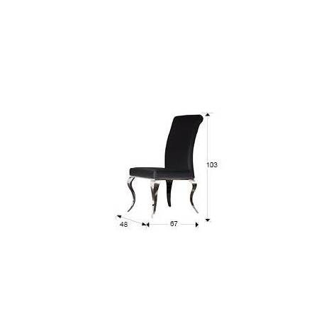 Schuller chair Barroque black color