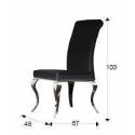 Schuller chair Barroque black color