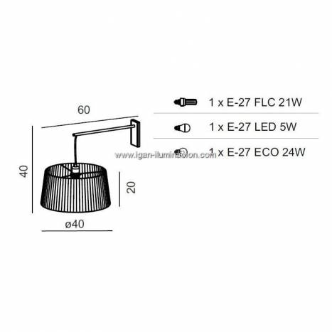 EL TORRENT 524 wall lamp chrome