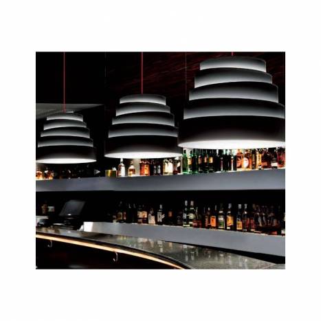 MASSMI Blur pendant lamp black fabric