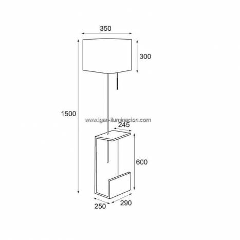 MASSMI Fusta floor lamp white fabric