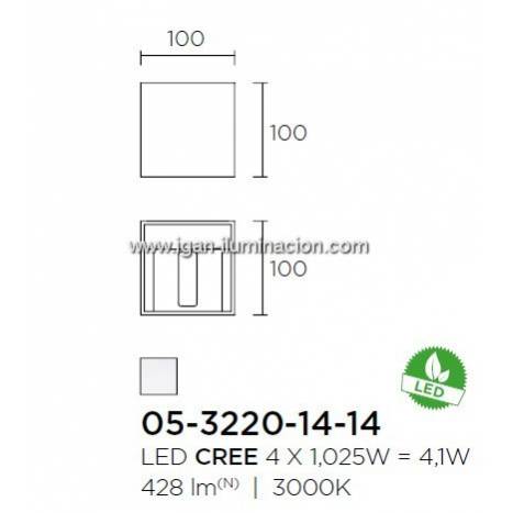 LEDS-C4 Kub wall lamp LED 4w white