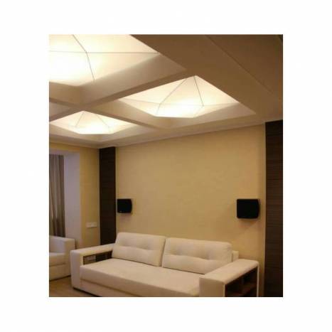 OLE by FM Polaris ceiling lamp 100cm white fabric