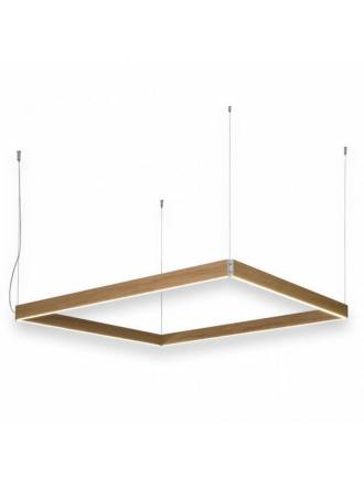 OLE by FM Manolo square pendant lamp LED wood