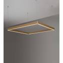 OLE by FM Manolo square pendant lamp LED wood