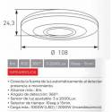 PIR surface motion sensor 360º 1000/2000w