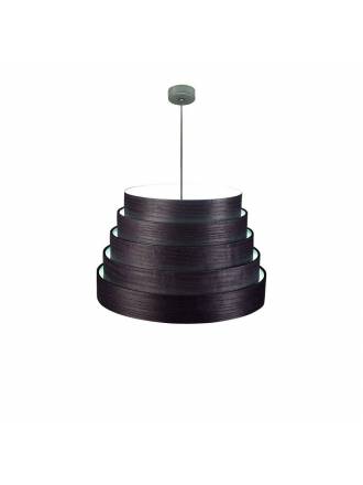 ICONO Tower 50cm black veneer pendant lamp