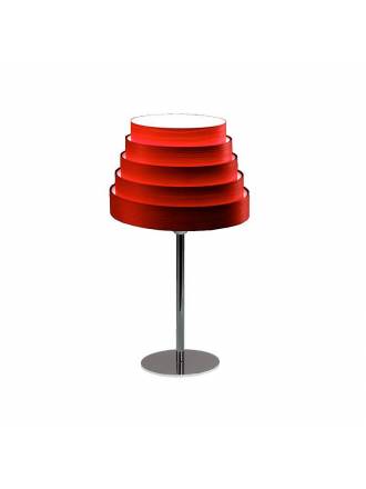 ICONO Tower red veneer table lamp