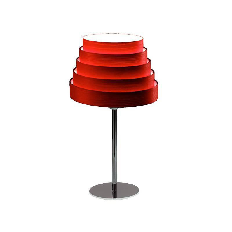 Lámpara de mesa Tower madera rojo - Icono