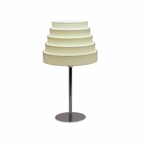 ICONO Tower white wood table lamp