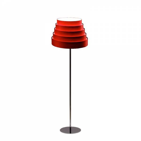 ICONO Tower red veneer floor lamp