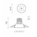 Foco empotrable Lex Eco 3 24w blanco - Arkoslight