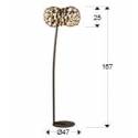 SCHULLER Narisa floor lamp 5l gold