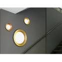 Plafón de techo Side LED 45cm negro-cobre - Faro