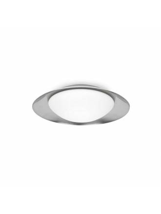 Plafón de techo Side LED 39cm blanco-níquel - Faro