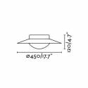 FARO Side LED 45cm white-nickel ceiling lamp