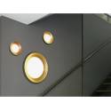 FARO Side LED 45cm black-gold ceiling lamp