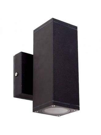 Aplique de pared Llanes 2L GU10 IP54 negro - LDV