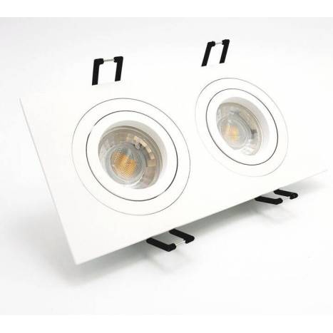 Foco empotrable Mini Catli 2 luces rectangular blanco de Bpm