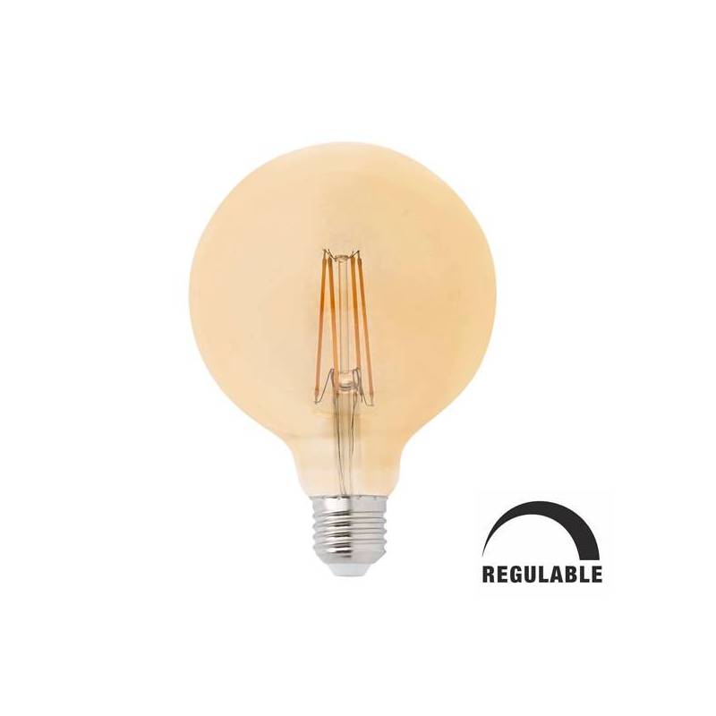 Bombilla LED 5w E27 G125 Globo vintage regulable 2200k - Faro