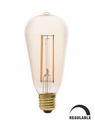 Bombilla LED 5w E27 ST64 Pebetero vintage regulable - Faro