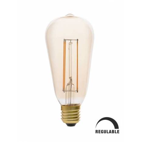 Bombilla LED 5w E27 ST64 Pebetero vintage regulable - Faro