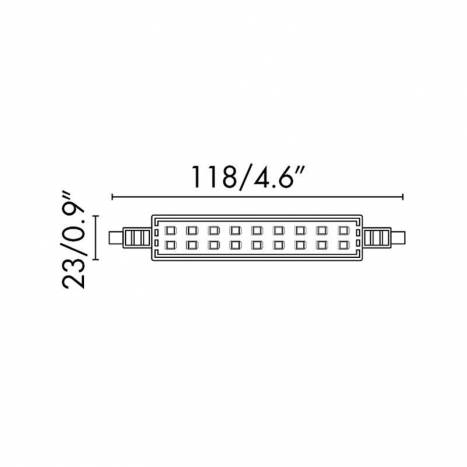 Bombilla LED 12w R7s 118mm 360 - Faro