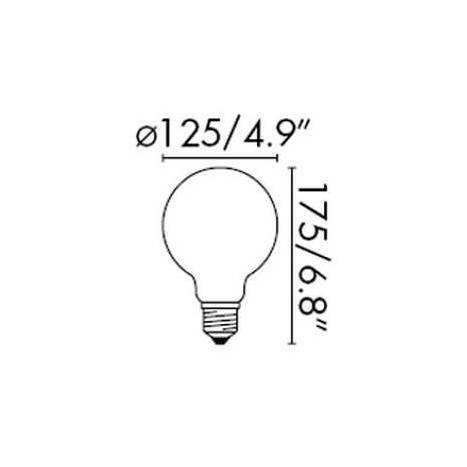 FARO Globe G125 LED 4w E27 bulb amber